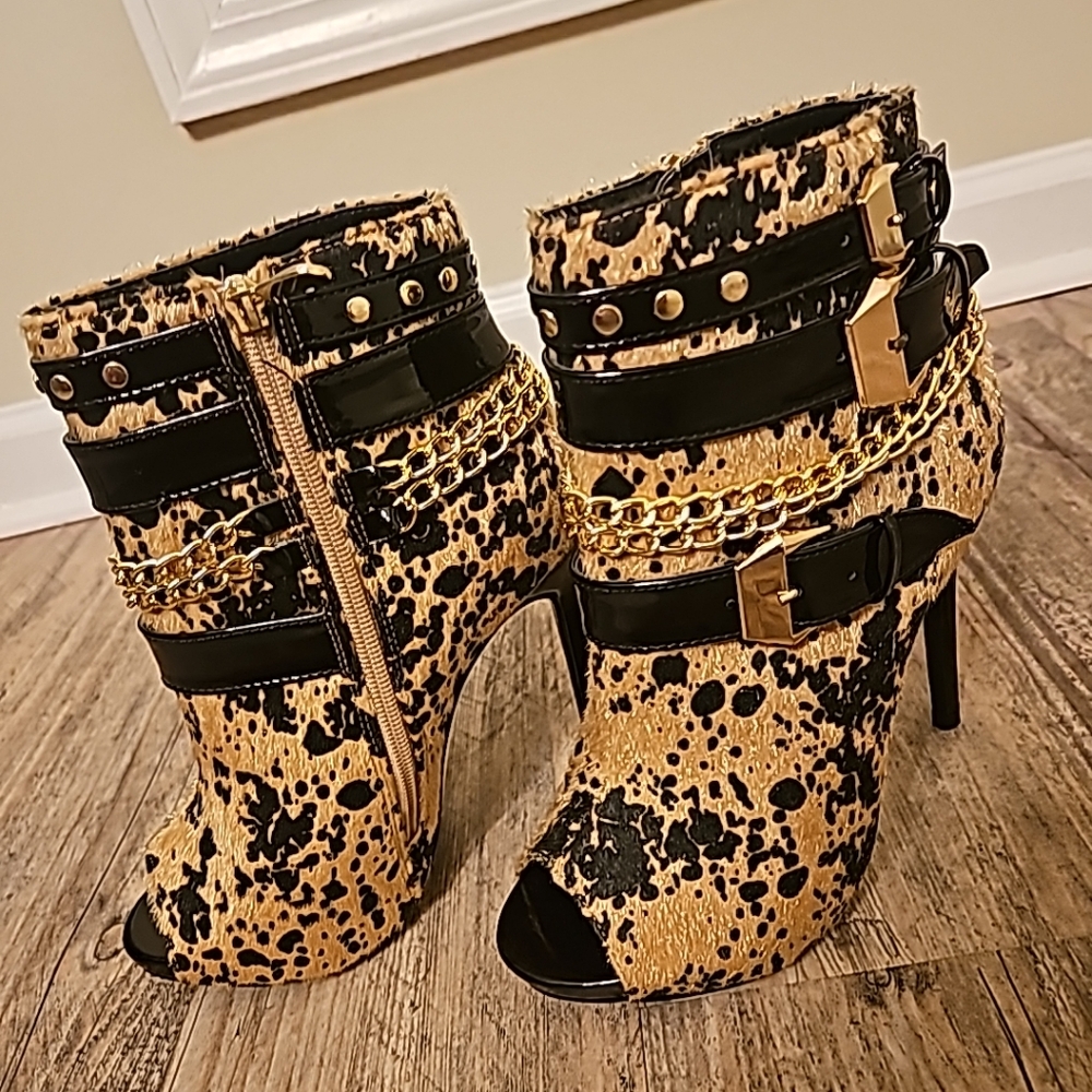 Animal Print Booties